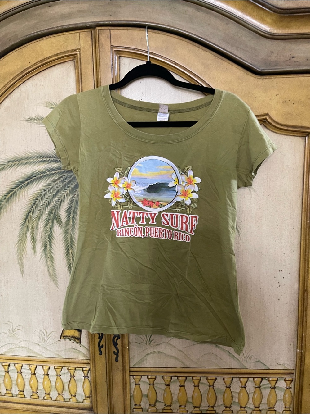 Rincon Puerto Rico Olive Green Graphic Tee